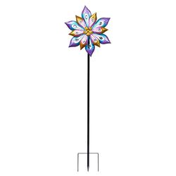 Alpine Assorted Iron 54 in. H Garden Stake Spinner