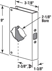 Prime-Line 9 in. H X 3-7/8 in. L Antique Brass Brass Door Reinforcer