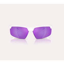Native Ridge-Runner Crest Sunglasses Men's Satin Quartz Frame Violet Reflex Lens Polarized Blue Ligh