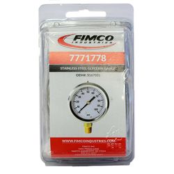 Fimco 2 - 1/2 in. Stainless Steel Pressure Gauge 100 psi