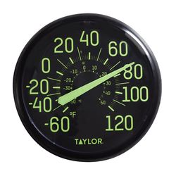 Taylor Dial Thermometer Plastic Black 13.25 in.