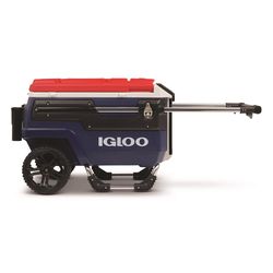 Trailmate Blue/Red/White 70 qt Roller Cooler