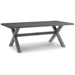 Signature Design by Ashley Elite Park Gray Rectangular Aluminum Casual Dining Table