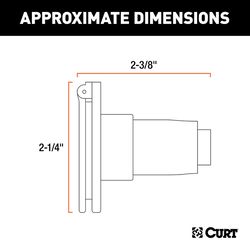 CURT 4 Round Connector Socket 2.38 in.