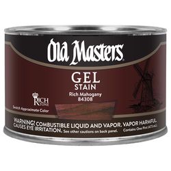 Old Masters Semi-Transparent Rich Mahogany Oil-Based Alkyd Gel Stain 1 pt