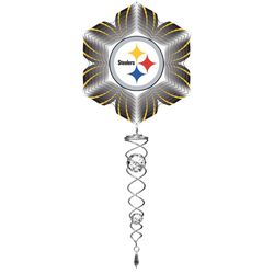 Spinfinity Designs Stainless Steel 14 in. Pittsburgh Steelers Wind Spinner Mini Set