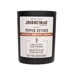 House of Velas Journeyman Black Black Pepper Vetiver Scent Candle 15 oz