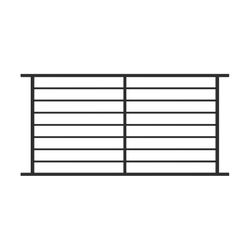 Fortress Railing Products Fe26 Axis Horizontal Level Panel 34 in. H X 1 in. W X 72 in. L Steel Raili