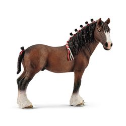 Schleich Farm World Clydesdale Gelding Toy Plastic Brown