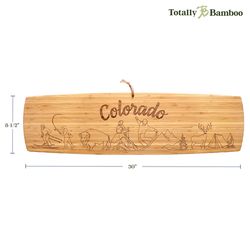 Totally Bamboo 30 in. L X 8.5 in. W X 0.75 in. Bamboo Colorado Charcuterie Board