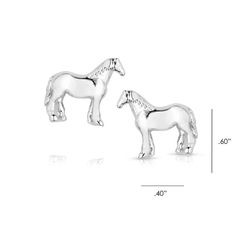 Montana Silversmiths Women's Aqha Quarter Horse Silver Earrings