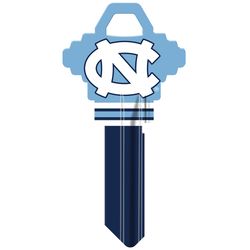 HILLMAN NCAA North Carolina Tar Heels House/Office Key Blank 68 Single For Schlage Locks Blue