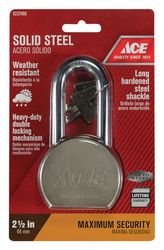 Ace 2-1/4 in. H X 2-1/2 in. W X 1-1/8 in. L Steel Double Locking Padlock