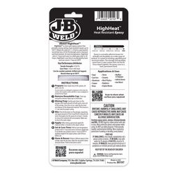 J-B Weld High Heat High Strength Acrylic Dark Gray Epoxy 0.85 oz