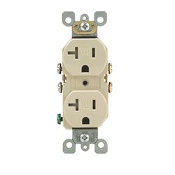 Leviton 20 amps 125 V Duplex Ivory Outlet 5-20R 1 pk