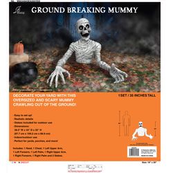 Seasons 35 in. Ground Breaker Mummy Halloween Decor