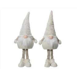 Decoris Gold/Silver Gnome Table Decor 18 in.