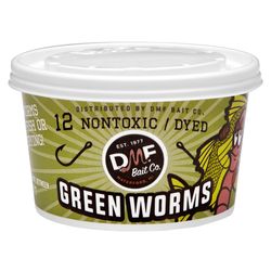 DMF Bait Green Worms Fishing Bait