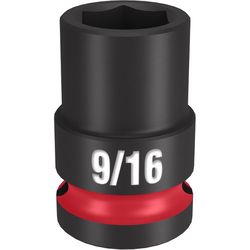 Milwaukee Shockwave 9/16 in. X 1/2 in. drive SAE 6 Point Standard Impact Socket 1 pc