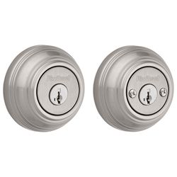Kwikset SmartKey Satin Nickel Metal Deadbolt