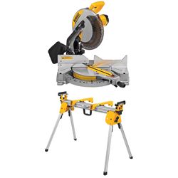 DEWALT 12 in. Miter Saw, 15-Amp, Single Bevel, Compound with DEWALT Miter Saw Stand, Compact