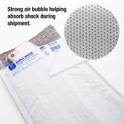 Bazic Products 6 in. W X 9.25 in. L No. 0 White Poly Bubble Mailer 4 pk