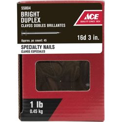 Ace 16D 3 in. Duplex Bright Steel Nail Double Head 1 lb