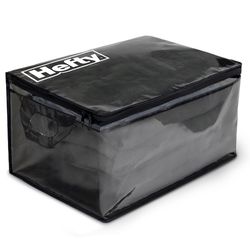 Hefty Large Black/Clear Flexible Tote w/Handle Stackable