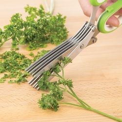 Progressive Prep Solutions Green Stainless Steel Herb Shears
