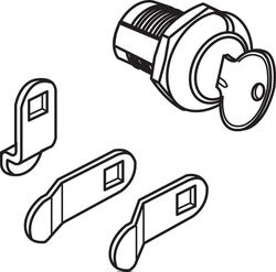 Prime-Line Brass Plated Steel Counter Clockwise Mailbox Lock For Bommer 2
