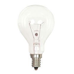 Satco 40 W A15 A-Line Incandescent Bulb E12 (Candelabra) Soft White 1 pk