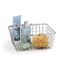 Spectrum 8.75 in. L X 11 in. W X 4.8 in. H Silver Wire Basket