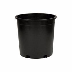 HC Companies Marina 11-1/2 in. H X 11 in. D Plastic Flower Pot Black