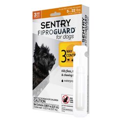 Sentry Fiproguard Liquid Dog Flea and Tick Drops 9.70%Fipronil and 90.30%Other Ingredients 0.091 oz