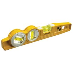 STABILA 10 in. Aluminum Magnetic Type 81 SVREMW360 Torpedo Level 3 vial