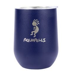Aquapelli 12 oz Blue BPA Free Vacuum Insulated Wine Tumbler
