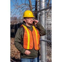C.H. Hanson Reflective Safety Vest Fluorescent Orange One Size Fits All