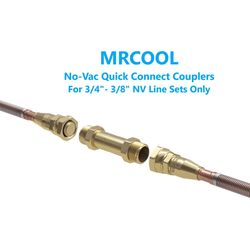 MRCOOL 2nd Gen,  No-Vac (NV) Quick Connect, R-454b, DIY, 3/8 3/4 Pre Charged Line Set Coupler Kit
