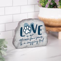 P Graham Dunn 6 in. H X 7 in. L Gray MDF Love Is Tabletop Sign