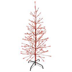 Holiday Bright Lights LED Red 48 in. Twig Tree Yard Decor