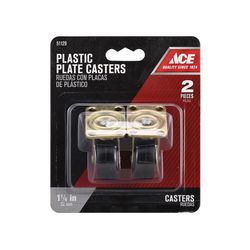Ace 1-1/4 in. D Swivel Plastic Caster 40 lb 1 pk