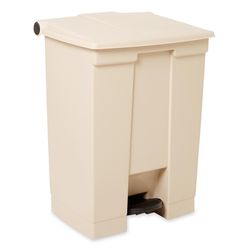 Rubbermaid 26.5 in. H X 19.8 in. W X 16.1 in. L Step-On Trash Can 18 gal Beige