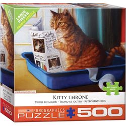 Eurographics Lucia Heffernan Kitty Throne Jigsaw Puzzles Multicolored 500 pc