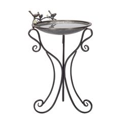 Alpine Iron 21 in. Bird Bath