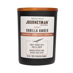 House of Velas Journeyman Black Vanilla Amber Scent Candle 15 oz