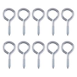 Ace 3/8 in. D X 1-3/16 in. L Zinc-Plated Steel Screw Eye 20 lb. cap. 10 pk