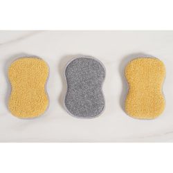 KAF Home Medium Duty Scrubber Sponge For Kitchen 3 pk