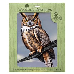 Spinfinity Designs Great Horned Owl Tree Stake Multicolored Steel 14 in. H Tree Decoration