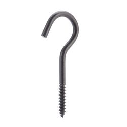 Wright Medium Matte Black Steel 3-7/8 in. L Ceiling Hook 80 lb 1 pk