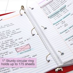 Bazic Products 1 in. W X 10 in. L 3-Ring Burgundy View Binder